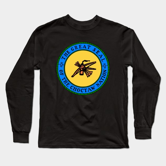 The Great Seal of Choctaw Nation of Oklahoma Long Sleeve T-Shirt by Virly